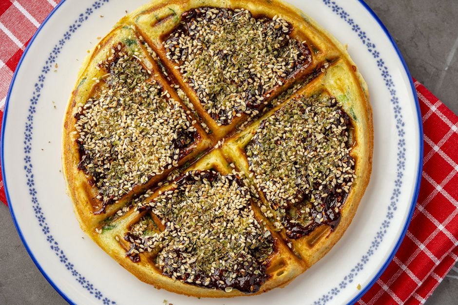 Ispanaklı Waffle