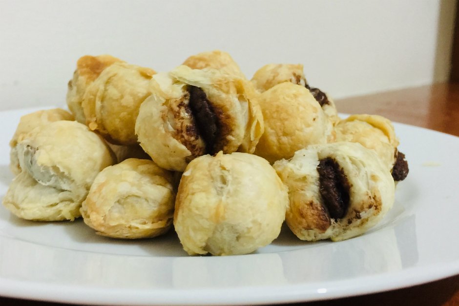 Çikolatalı Milföy Topları