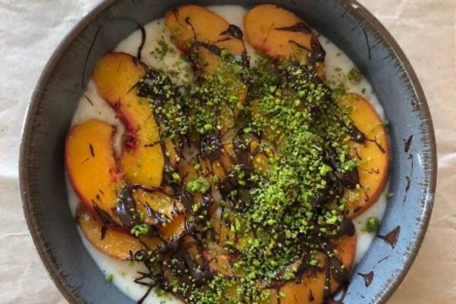 Şeftalili Yulaf Lapası