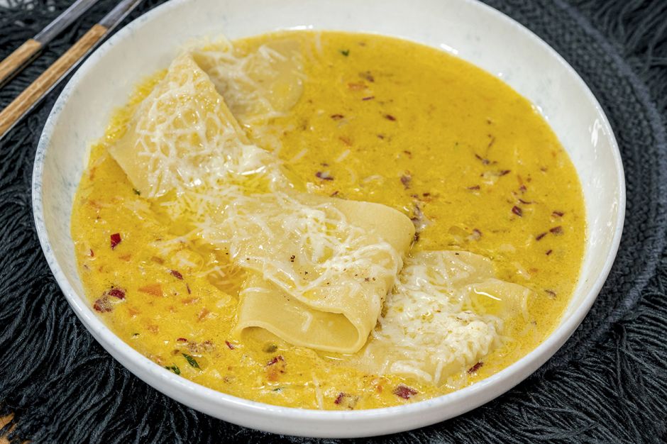 Çıtır Pastırmalı Bal Kabaklı Makarna