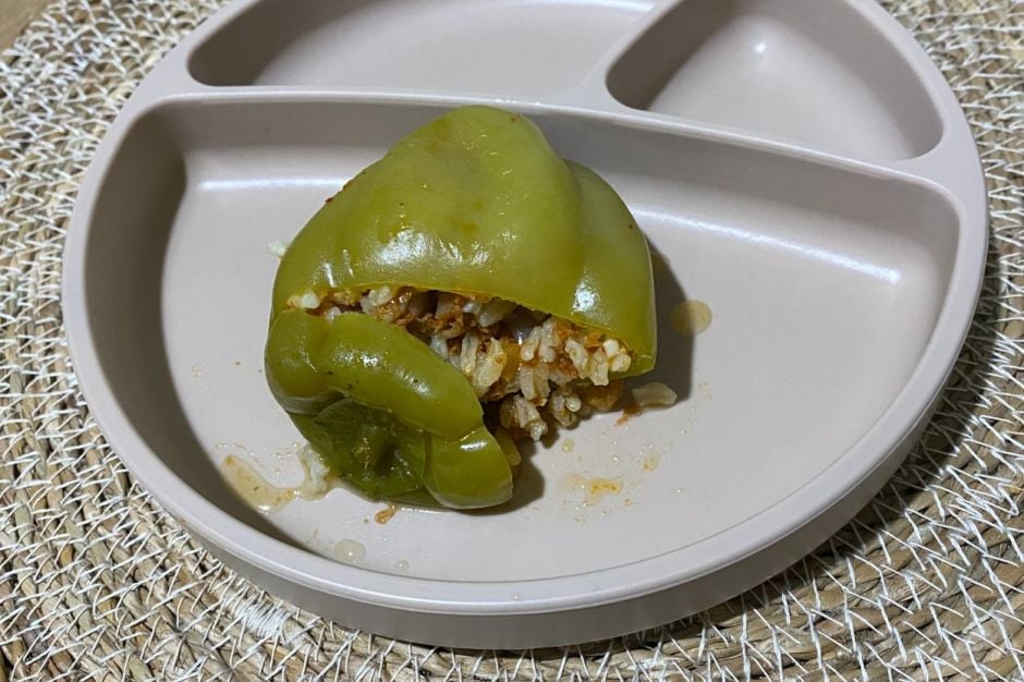 Bebekler İçin Biber Dolması