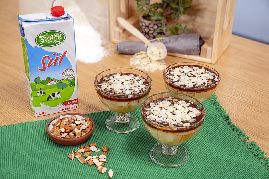 Bademli Karamelli Muhallebi