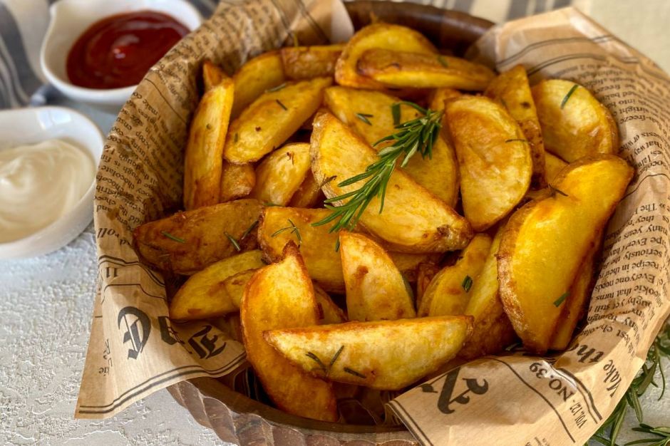 Biberiyeli Sarımsaklı Fırın Patates