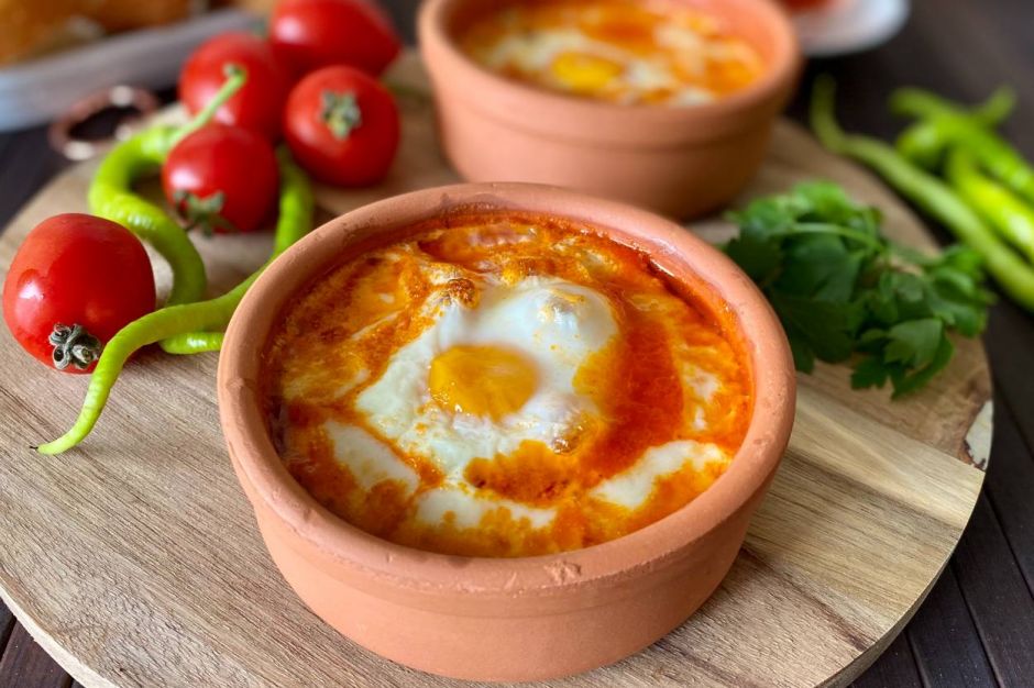 Güveçte Porsiyonluk Menemen