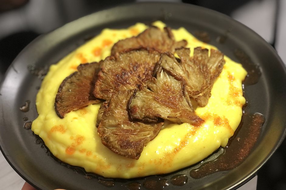 İstiridye Mantarlı Zerdeçallı Patates Püresi